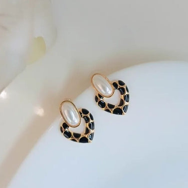 Enamel Heart Earrings Zayn Luxury Jewellery